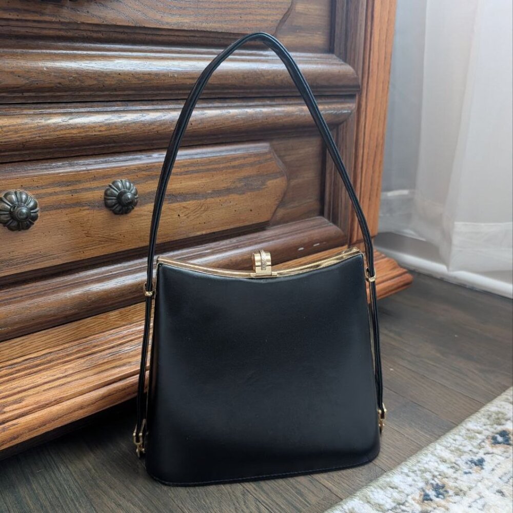 Women`s Vintage Unique Design Classic Black Bag